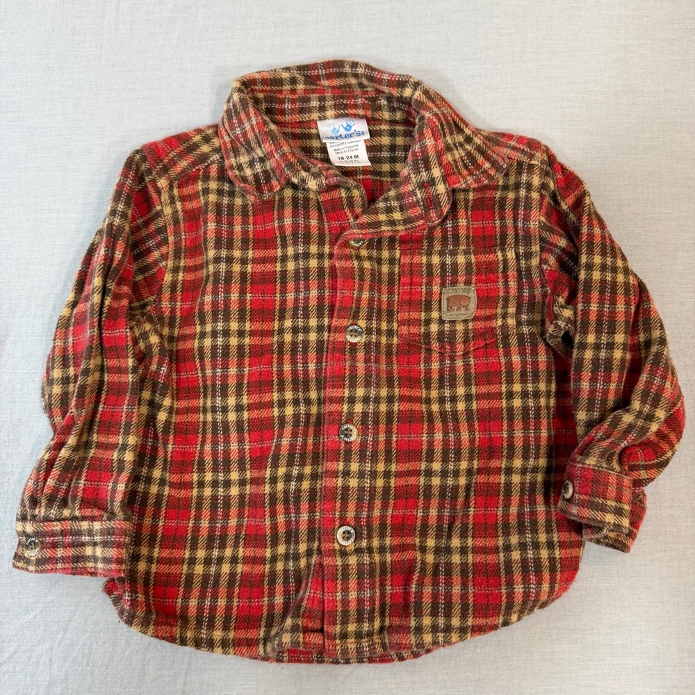 Vintage Carter's Multicolor Plaid Button-Down Shirt